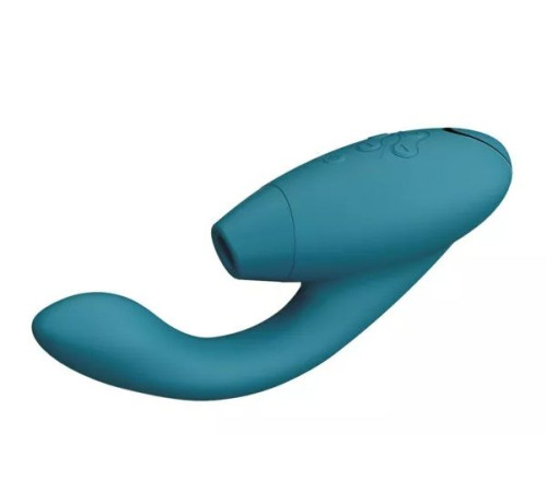 Бирюзовый вибратор Womanizer Duo 2 с бесконтактной клиторальной стимуляцией Бирюзовый вибратор Womanizer Duo 2 с бесконтактной клиторальной стимуляцией