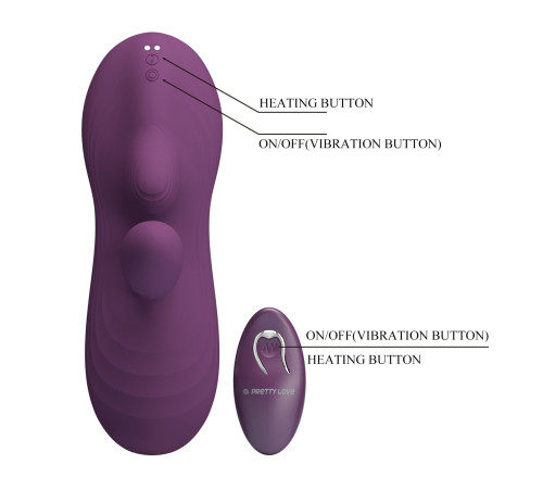 Фиолетовая виброподушка Luka с пультом ДУ