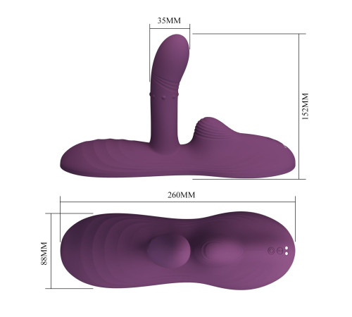 Фиолетовая виброподушка Luka с пультом ДУ