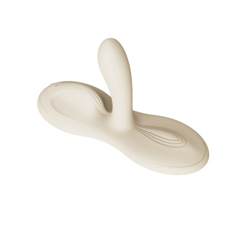 Белая виброподушка с функцией нагрева Flora