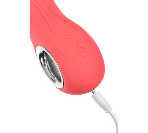 Коралловый вибратор Flox с возвратно-поступательными движениями - 21,5 см.