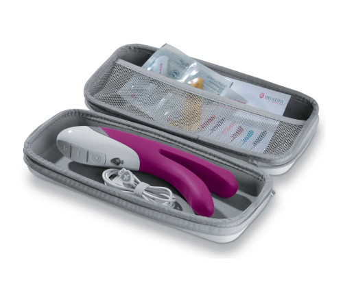 Ярко-розовый вибратор Mystim Bon Aparte - 25 см.