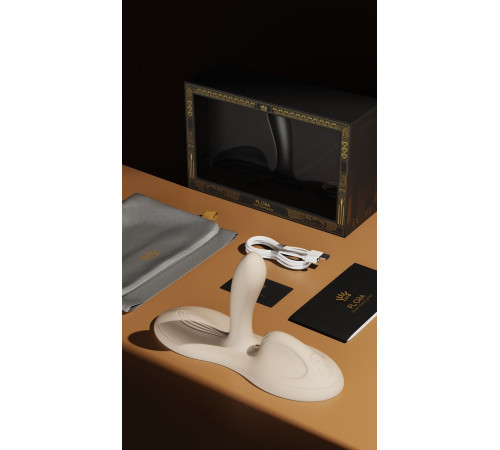 Белая виброподушка с функцией нагрева Flora