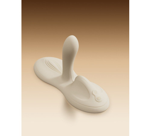 Белая виброподушка с функцией нагрева Flora