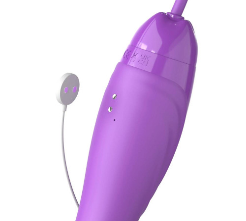 Сиреневый вибростимулятор с помпой и имитатором языка Her Ultimate Pleasure Max