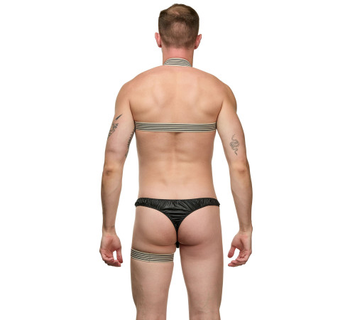 Мужской черно-бежевый костюм «Танцор»