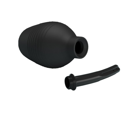 Черный анальный душ с гибким наконечником