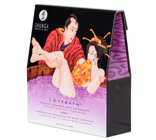 Соль для ванны Lovebath Sensual lotus, превращающая воду в гель - 650 гр.