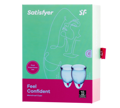 Набор голубых менструальных чаш Feel confident Menstrual Cup
