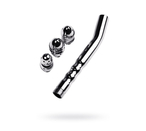 Металлический анальный душ с тремя насадками