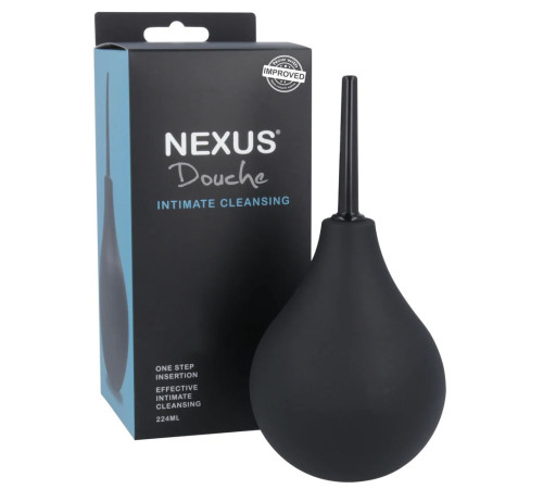 Черный анальный душ с обратным клапаном Non Return Valve Anal Douche