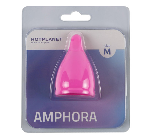 Розовая менструальная чаша Amphora M