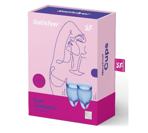 Набор синих менструальных чаш Feel confident Menstrual Cup