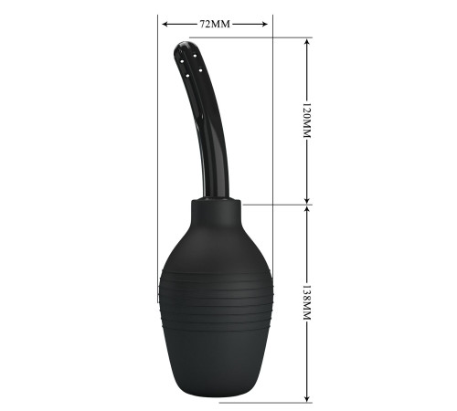 Черный анальный душ с гибким наконечником