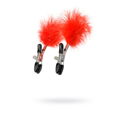 Зажимы для сосков с красным пухом Theatre