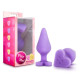 Заказать Фиолетовая анальная пробка Naughty Candy Heart Do Me Now - 8,9 см.