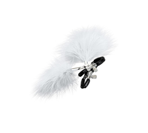 Зажимы для сосков TOYFA Theatre с белым пухом