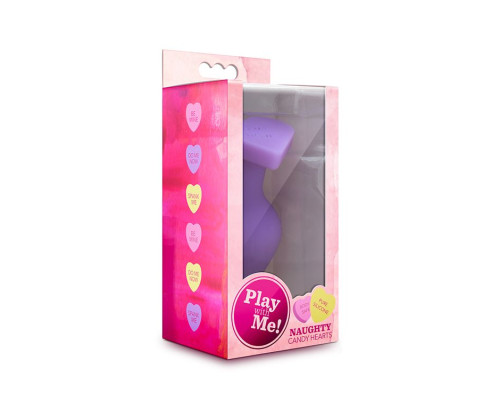 Заказать Фиолетовая анальная пробка Naughty Candy Heart Do Me Now - 8,9 см.