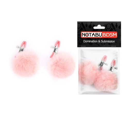 Зажимы для сосков с розовым пушком