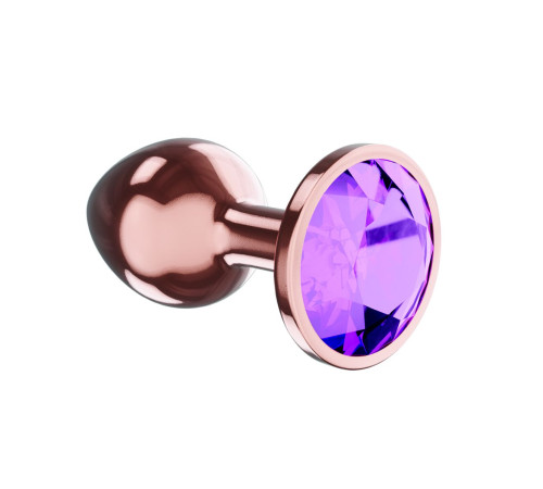 Пробка цвета розового золота с фиолетовым кристаллом Diamond Amethyst Shine L - 8,3 см. Пробка цвета розового золота с фиолетовым кристаллом Diamond Amethyst Shine L - 8,3 см.