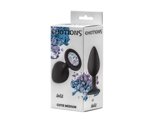 Заказать Чёрная анальная пробка Emotions Cutie Medium с прозрачным кристаллом - 8,5 см. Заказать Чёрная анальная пробка Emotions Cutie Medium с прозрачным кристаллом - 8,5 см.