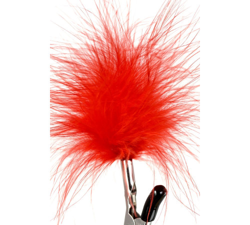 Зажимы для сосков с красным пухом Theatre