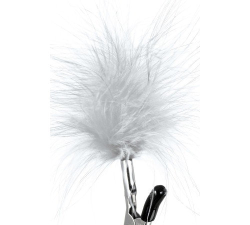Зажимы для сосков TOYFA Theatre с белым пухом