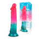Яркий двухцветный фаллоимитатор с присоской