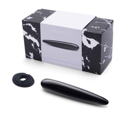 Массажер Le Wand Crystal Slim Wand из черного обсидиана
