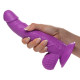 Заказать Фиолетовый фаллоимитатор на присоске 7.5  Dildo with Balls - 21,5 см.