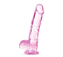 Розовый фаллоимитатор 6 Inch Crystalline Dildo - 15,2 см.