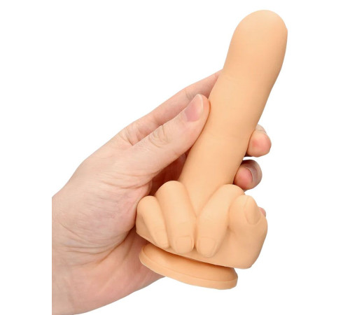 Телесный фаллоимитатор в форме пальца Up Yours - 15,5 см.