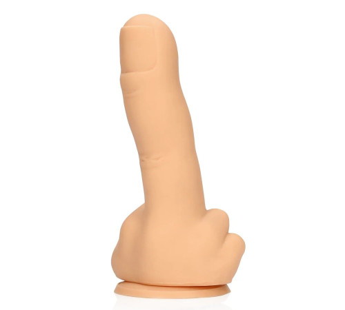 Телесный фаллоимитатор в форме пальца Up Yours - 15,5 см.
