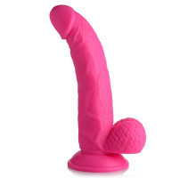 Розовый фаллоимитатор на присоске 7.5  Dildo with Balls - 21,5 см.