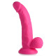 Заказать Розовый фаллоимитатор на присоске 7.5  Dildo with Balls - 21,5 см.