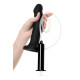 Заказать Черный фаллос с имитацией эякуляции Silicon Cum Dildo L - 19,6 см.