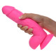 Заказать Розовый фаллоимитатор на присоске 8.25  Dildo with Balls - 22,8 см.