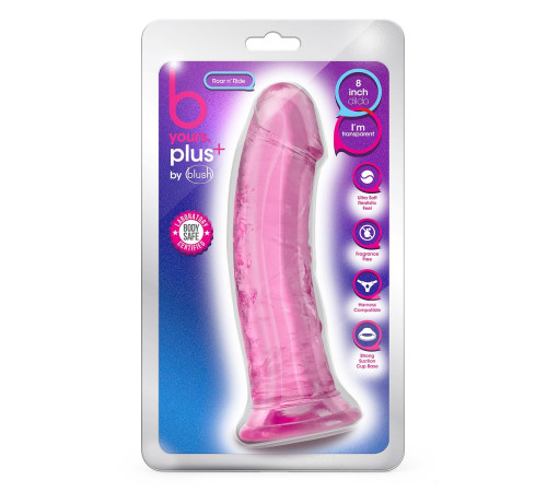 Розовый фаллоимитатор Roar N’ Ride - 20,3 см.