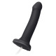 Заказать Черный фаллос с имитацией эякуляции Silicon Cum Dildo L - 19,6 см.