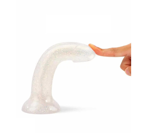 Фаллоимитатор из жидкого силикона с блестками Dildolls Extravaganza