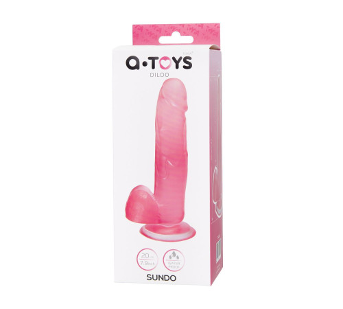 Розовый реалистичный фаллоимитатор Sundo - 20 см.