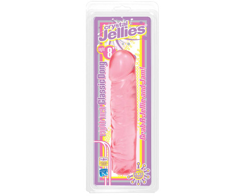 Заказать Розовый прозрачный гелевый фаллоимитатор Сristal Jellies - 20 см.