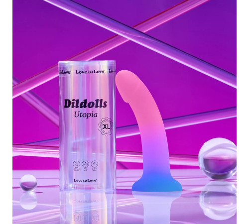 Фаллоимитатор из жидкого силикона Dildolls Utopia XL - 21 см.