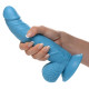 Заказать Голубой фаллоимитатор на присоске 7.5  Dildo with Balls - 21,5 см.