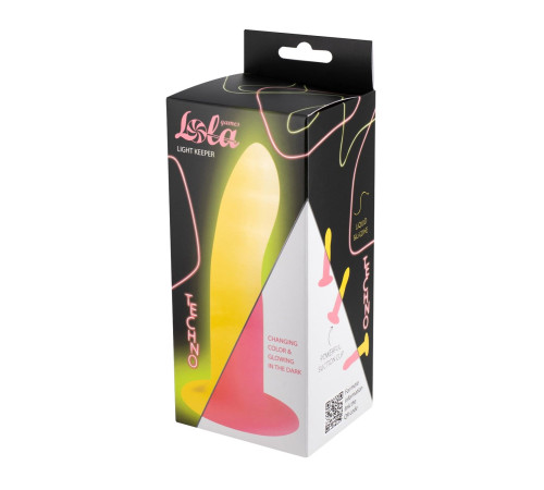 Розовый, светящийся в темноте стимулятор Light Keeper - 13,3 см.