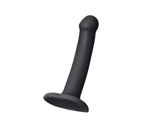 Черный фаллос на присоске Silicone Bendable Dildo S - 17 см.