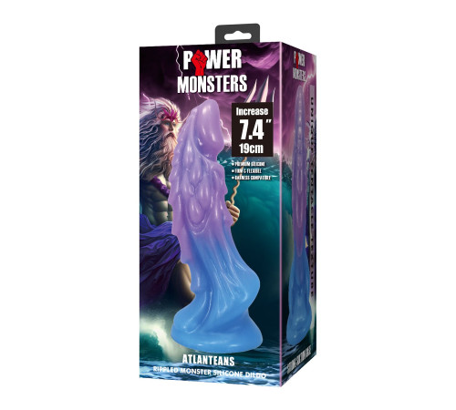 Силиконовый фантазийный фаллоимитатор Atlantis - 19 см.