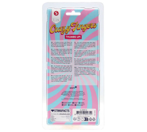 Телесный фаллоимитатор в форме пальца Thumbs Up - 17,2 см.