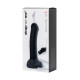 Заказать Черный фаллос с имитацией эякуляции Silicon Cum Dildo L - 19,6 см.