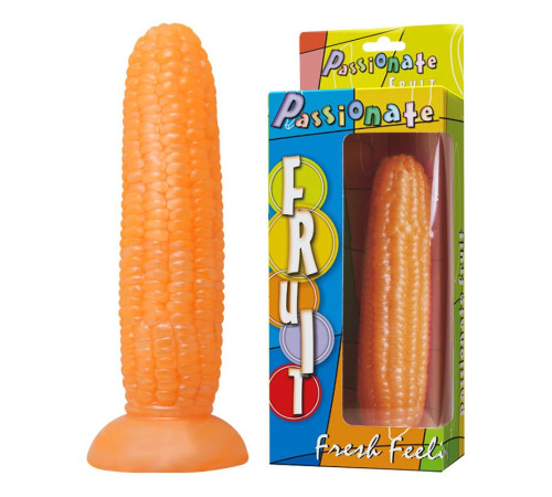 Оранжевый стимулятор в форме кукурузы - 17 см.